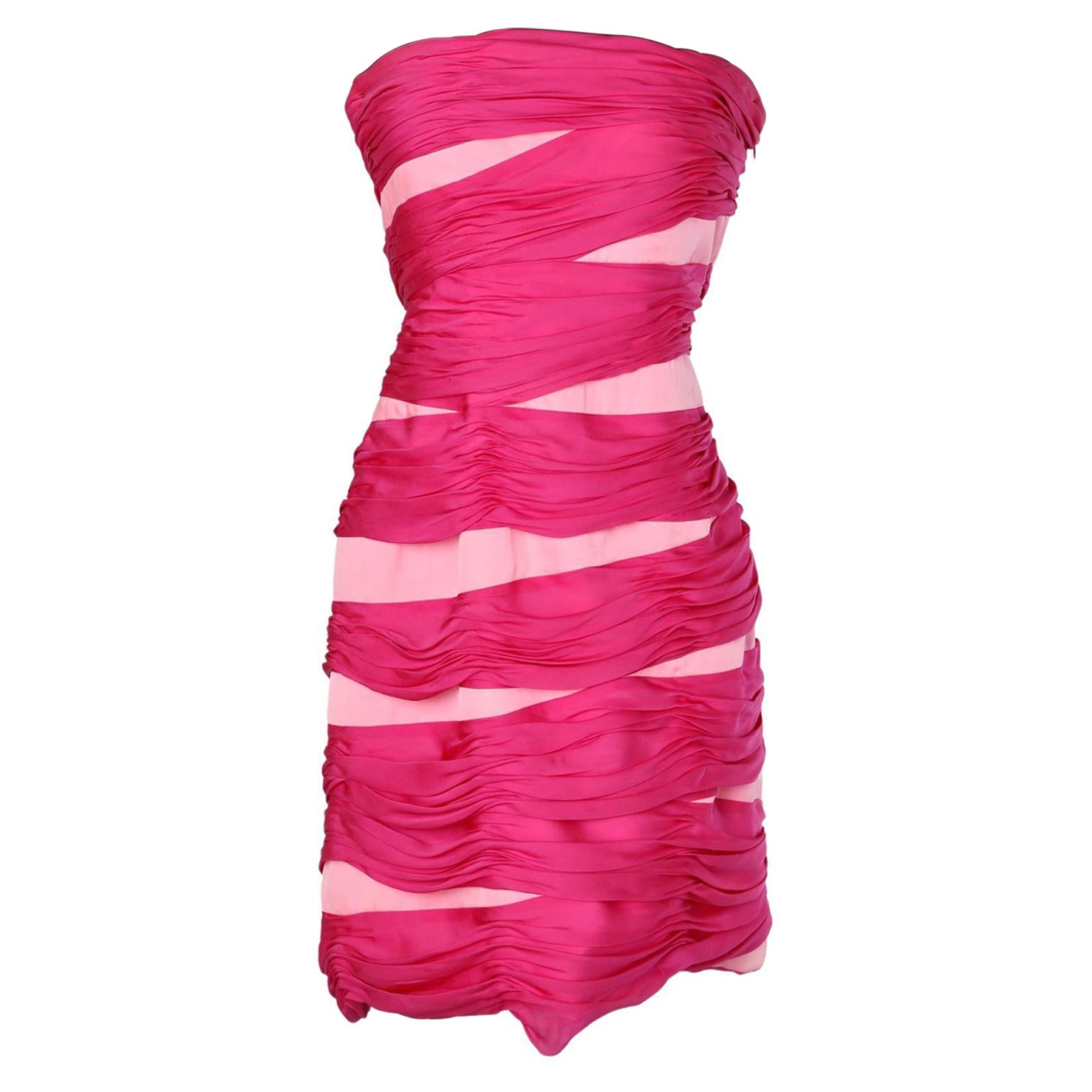 Mini bustier bicolore drapé   Ungaro