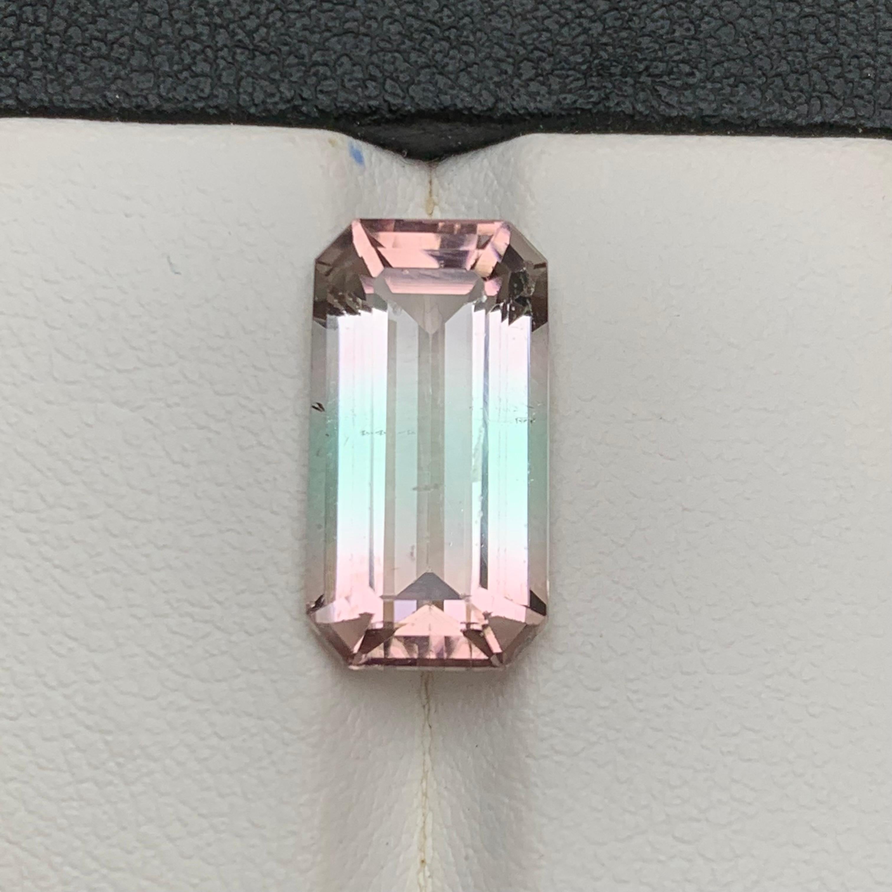Bicolor Natural Turmalin Ring Lose Edelstein 6,95 Ct Smaragd-Schliff für Schmuck im Zustand „Neu“ im Angebot in Peshawar, PK