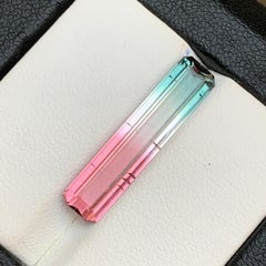 Anello e ciondolo con tormalina naturale bicolore Gemma sfusa da 6,20 carati taglio smeraldo