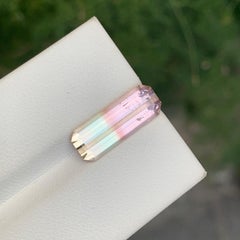 Bicolor Pastel Pink with Soft Champagne Color Tourmaline Gemstone for Jewellery