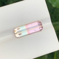 Bicolor Pastel Pink with Soft Champagne Color Tourmaline Gemstone for Jewellery