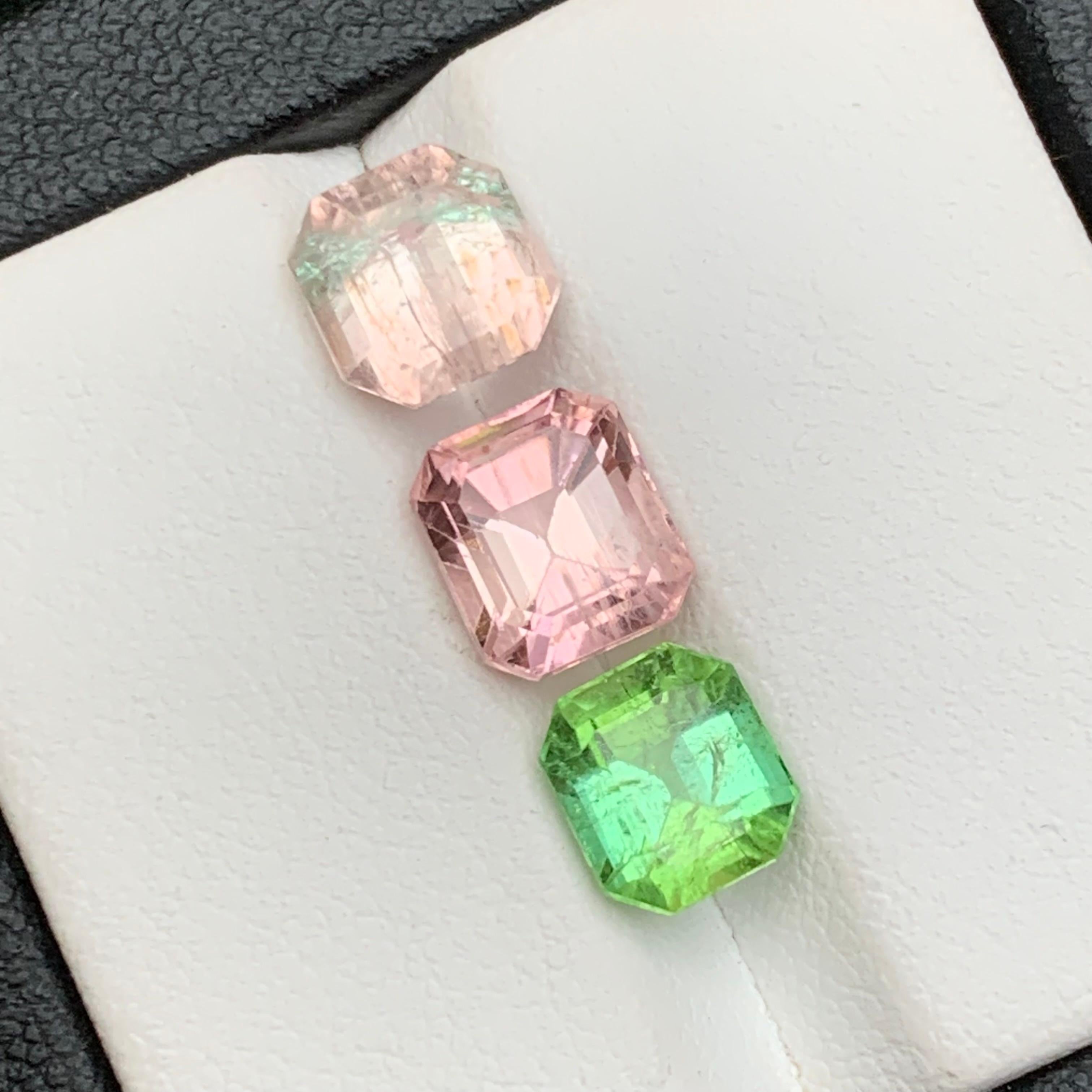 Bicolor, Pink & Mint Green Natural Tourmaline Loose Gemstones Lot for Ring, Necklace Pendant or any other Jewelry Setting!!

💎 GEMSTONE TYPE: Tourmaline 
⚖️ WEIGHT: 6.05 Carats
🪚 SHAPE & CUT: Octagon Cut
📏 SIZE (MM): 
2.05 Ct (7.16 x 6.99 x