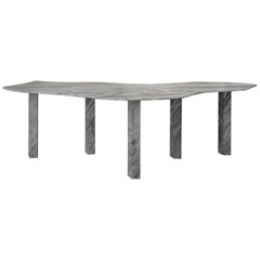 Bicolor Sculptural Marble Coffee Table Signed by Lorenzo Bini