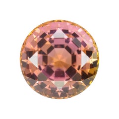 Bicolor Tourmaline Ring Gem 14.28 Carat Unset Round Loose Gemstone