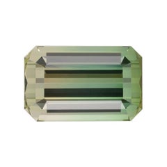 Bicolor Turmalin Smaragd-Schliff - Seltener Luxus-Edelstein für Collectors & Custom Jewelry