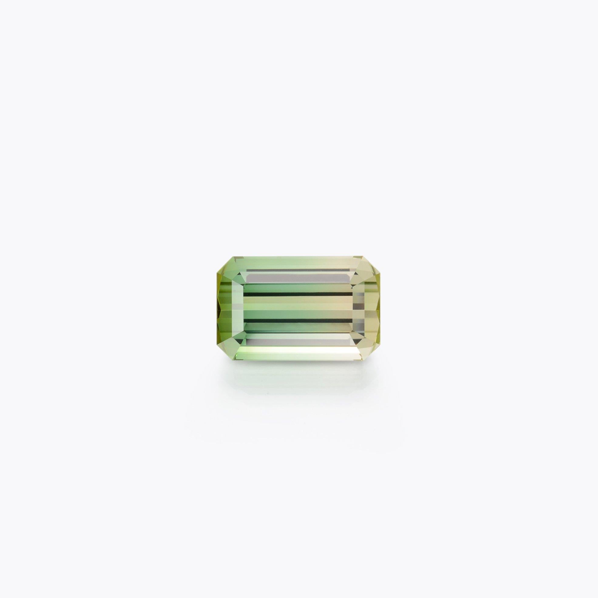 Bicolor Tourmaline Ring Gem 17.68 Carat Emerald Cut Loose Gemstone In New Condition For Sale In Beverly Hills, CA
