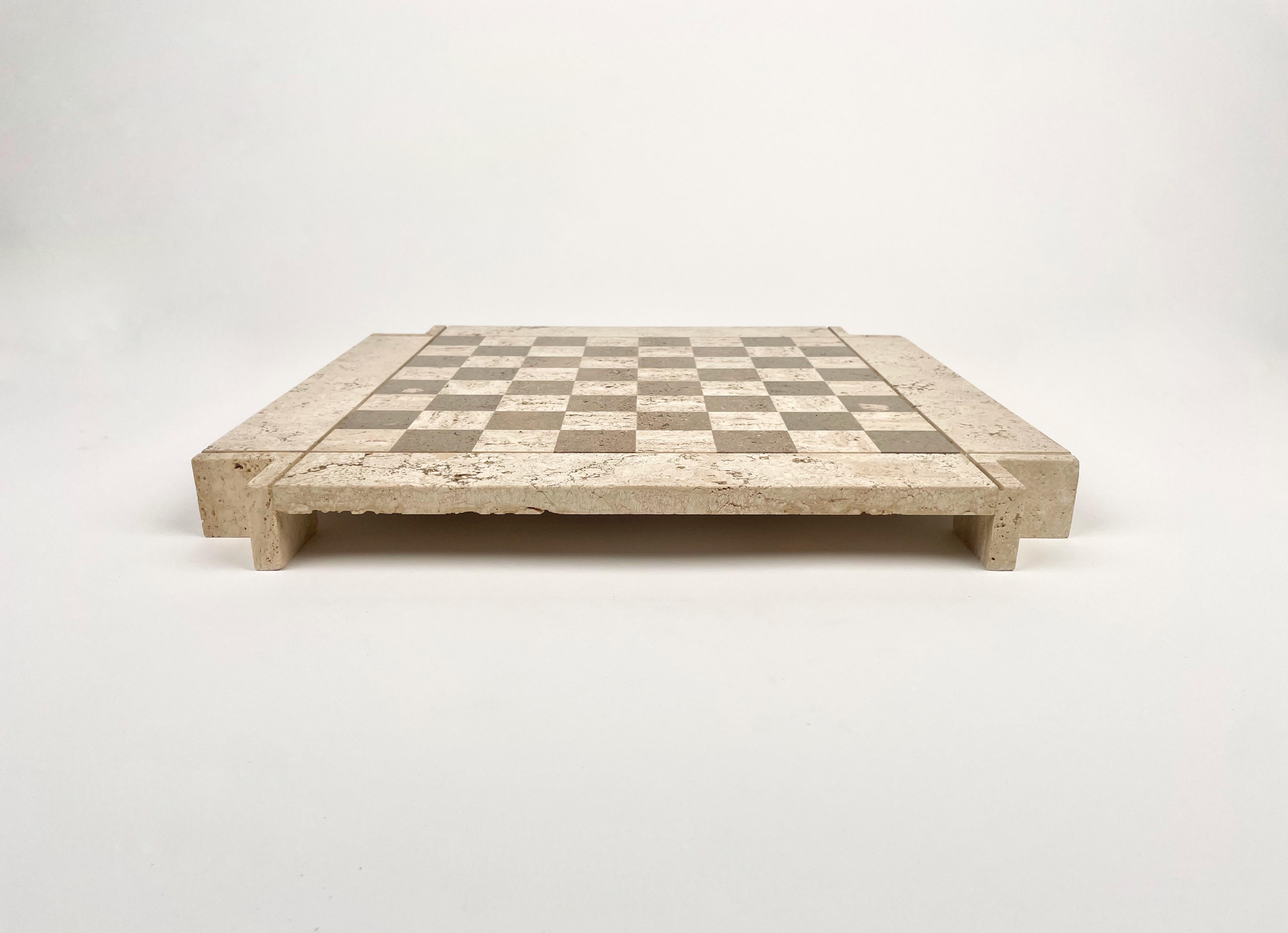 travertine chess set