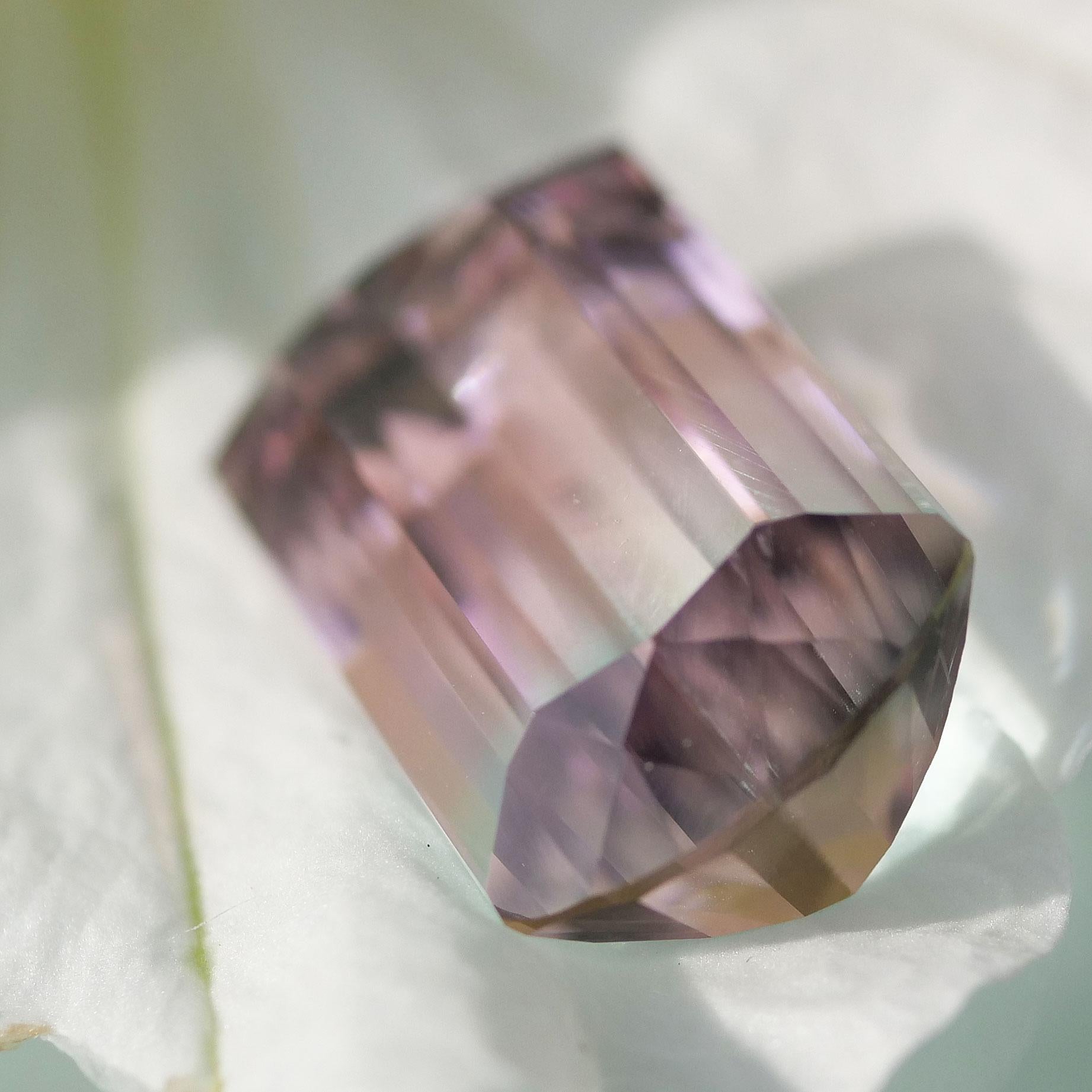 Bicolor Turmaline Saphire Ring baby pink blue loupeclean 14.85 ct Afghanistan For Sale 7