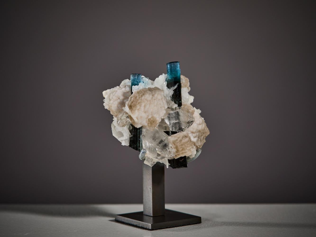 Cristallo Elbaite bicolore su matrice in vendita
