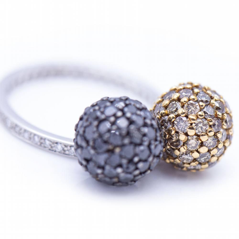 Anillo de Autor Bicolor con Diamantes 1