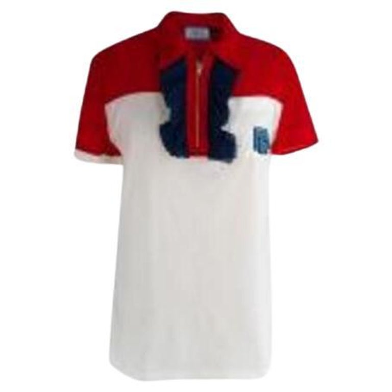 [ 現貨 / 預訂 ˖᯽ ݁˖ ]  Mesh ruffle polo top / 2 colors main image 1