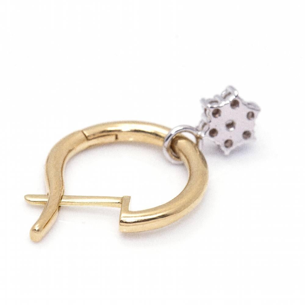 Women's Bicolour Earrings with Diamonds For Sale