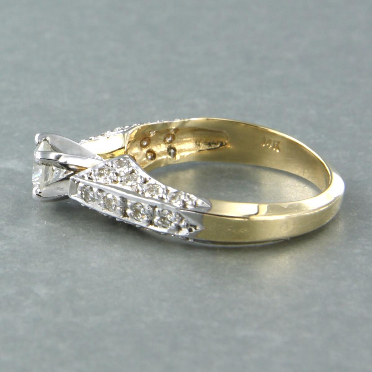 Bicolour Gold Diamond Ring For Sale 1