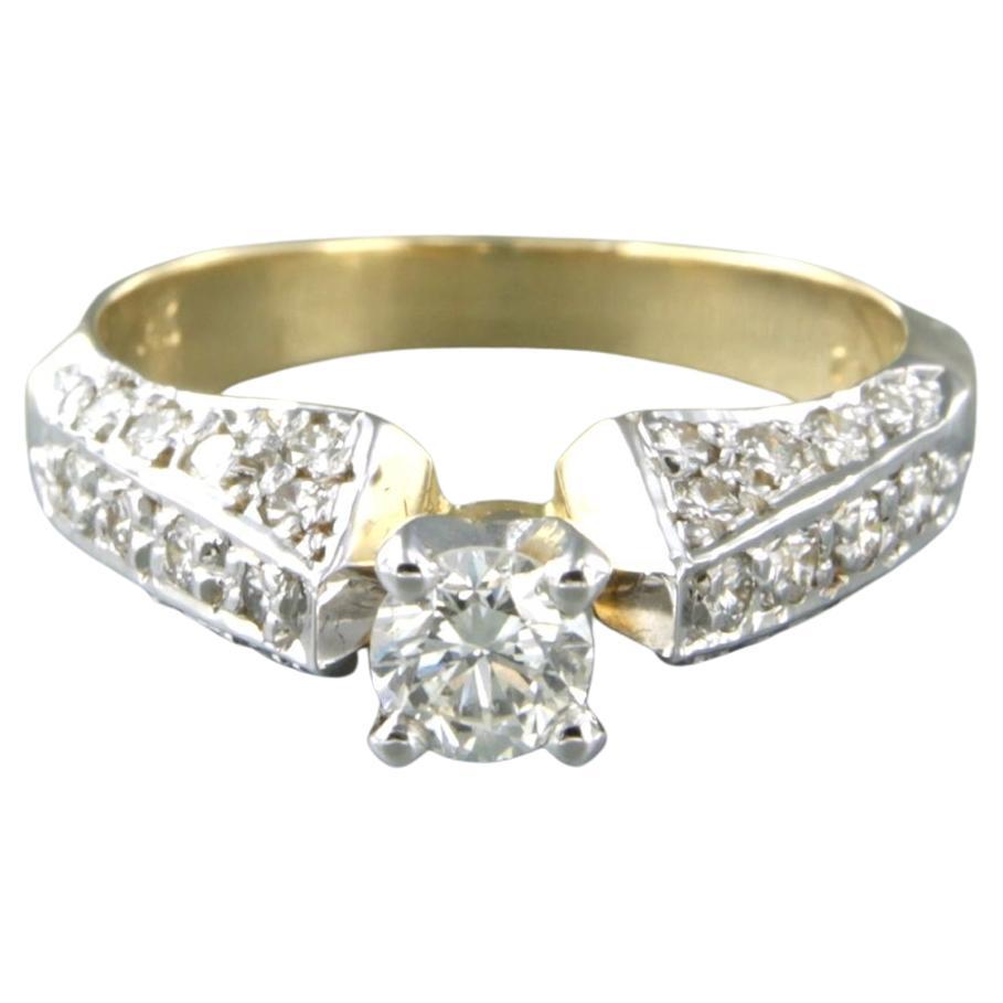 Bicolour Gold Diamond Ring For Sale