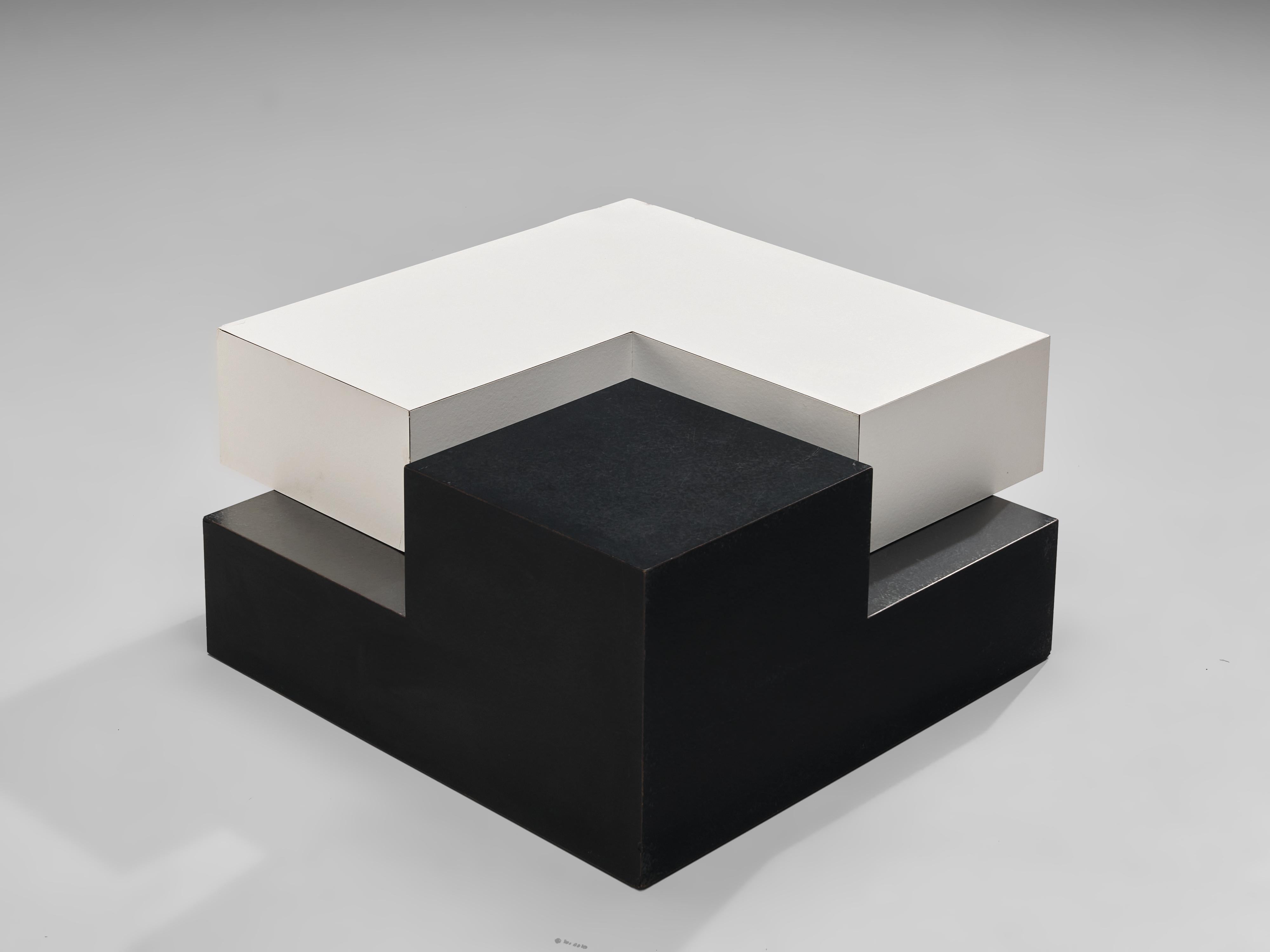 Bicolour Modular Coffee Table by Jos De Mey In Good Condition In Waalwijk, NL