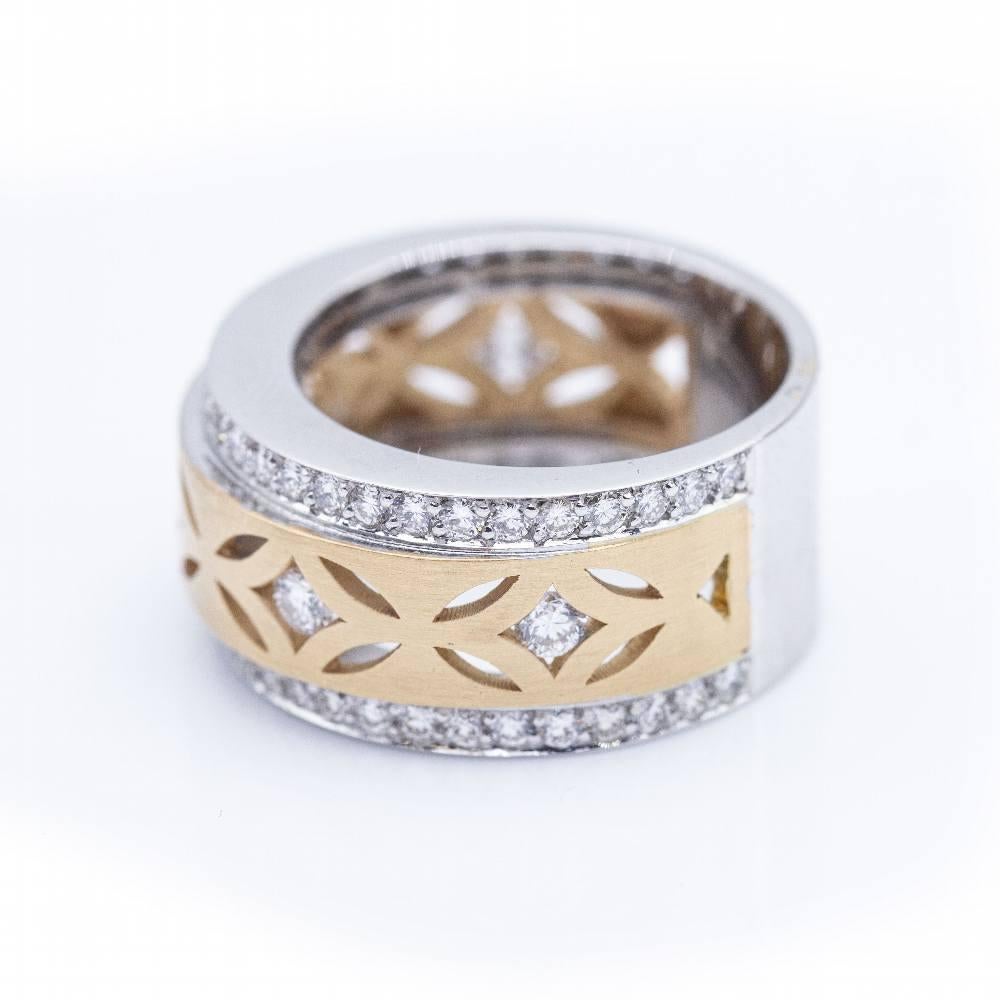 Women's Bicolour SIDNEY Ring with Diamonds For Sale