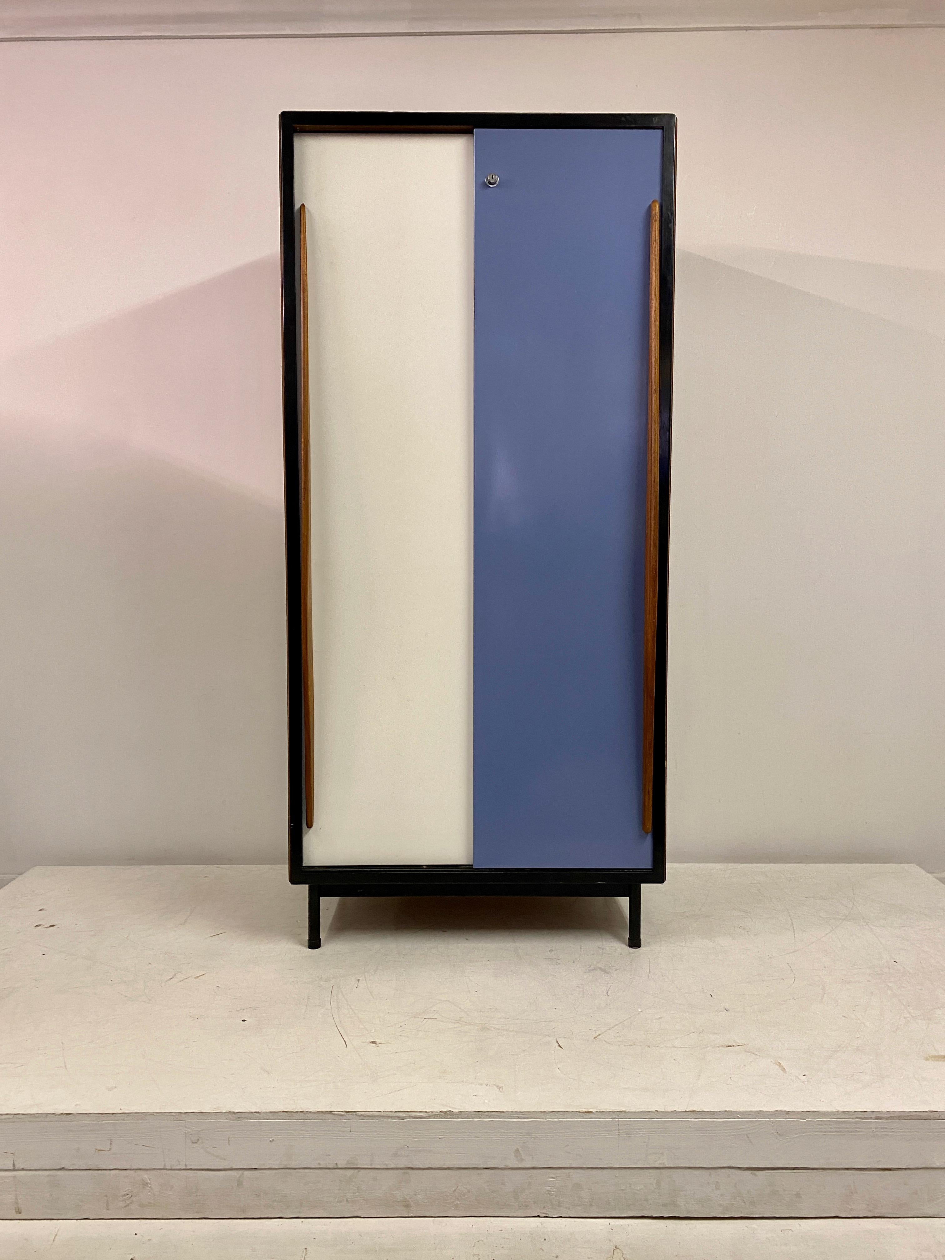 Aluminum Bicoloured Cabinet By Willy Van Der Mereen For Tubax For Sale