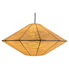 Bicone Shaped Cocoon Pendant Light, Mid Century Modern, 1960s