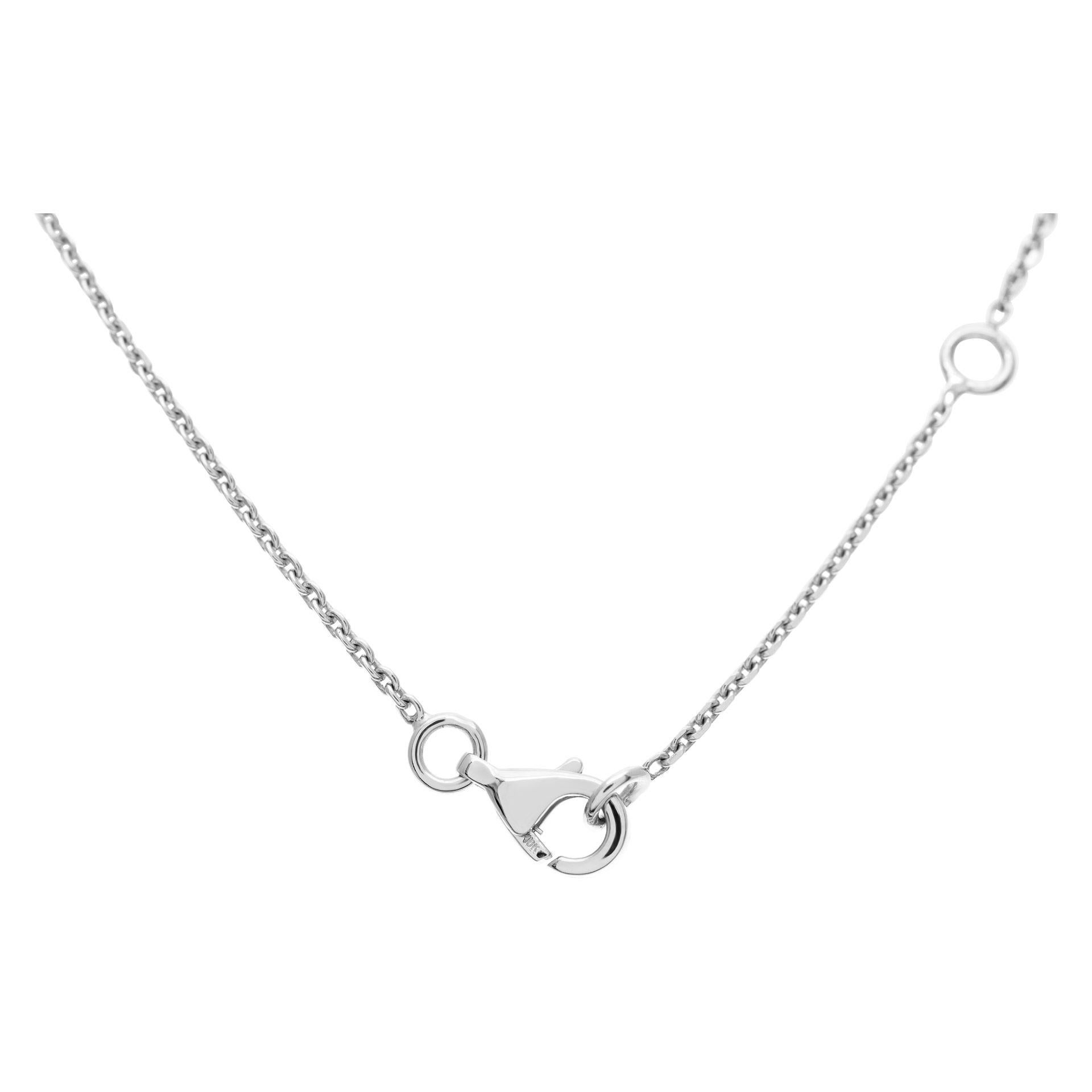 Women's Bicycle Pendant in 18k White Gold For Sale