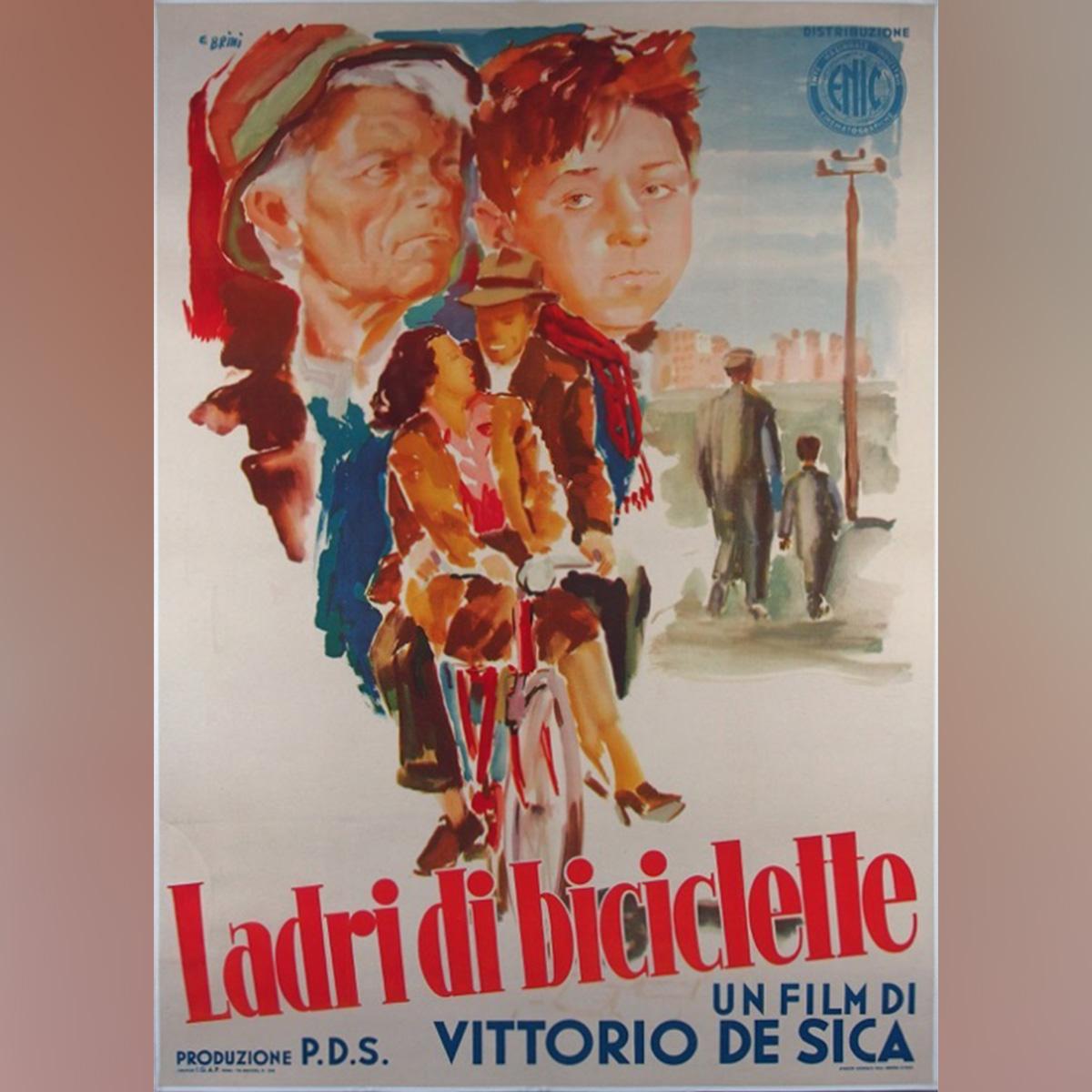 Unemployed Antonio Ricci (Lamberto Maggiorani) is elated when he finally finds work hanging posters around war-torn Rome. His wife, Maria (Lianella Carell), sells the family's bed linens to retrieve Antonio's bicycle from the pawnshop so he can take