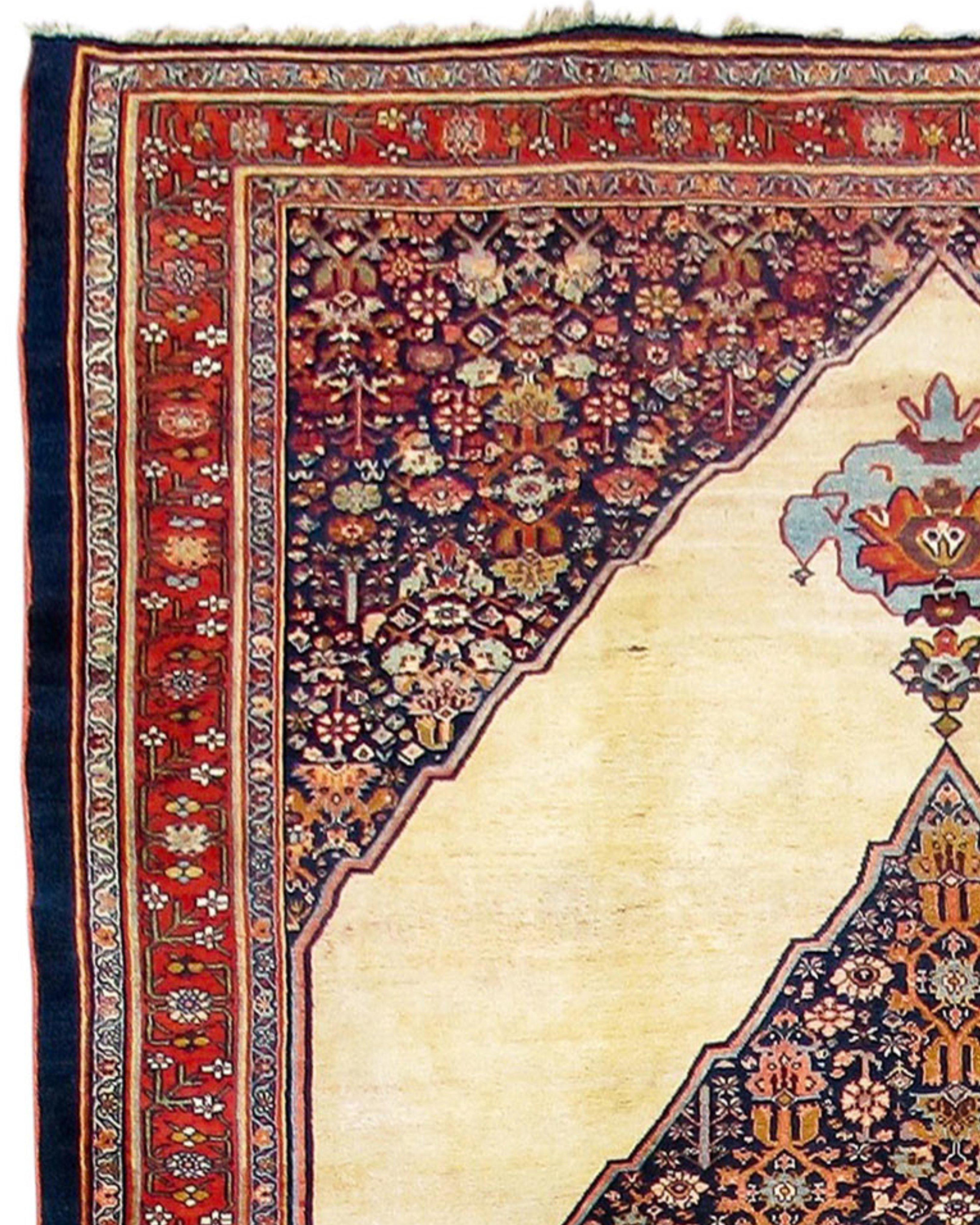 Hand-Knotted Bidjar Carpet, 19th Century For Sale