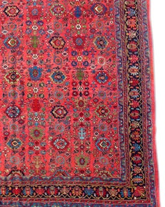 Antique Oversized Persian Bidjar Carpet, Early 20th Century