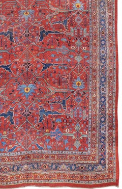 Large Oversized Antique Persian Bidjar Carpet, Late 19th Century