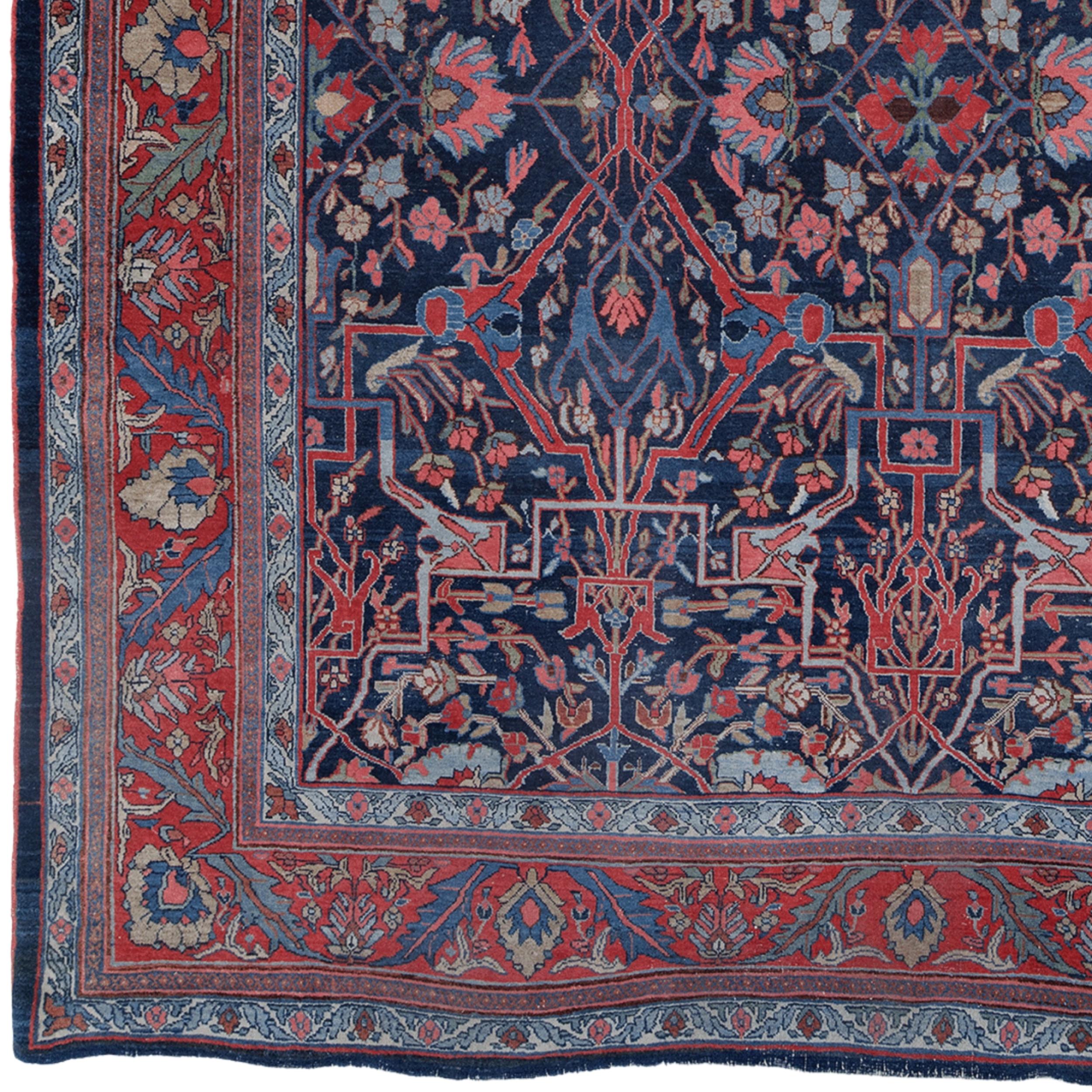 Zeitraum: Ende des 19. Jahrhunderts
Herkunft: Bidjar, Iran
Abmessungen: 280 x 385 cm

Dieser unglaubliche persische Bijar im Vintage-Stil ist als 