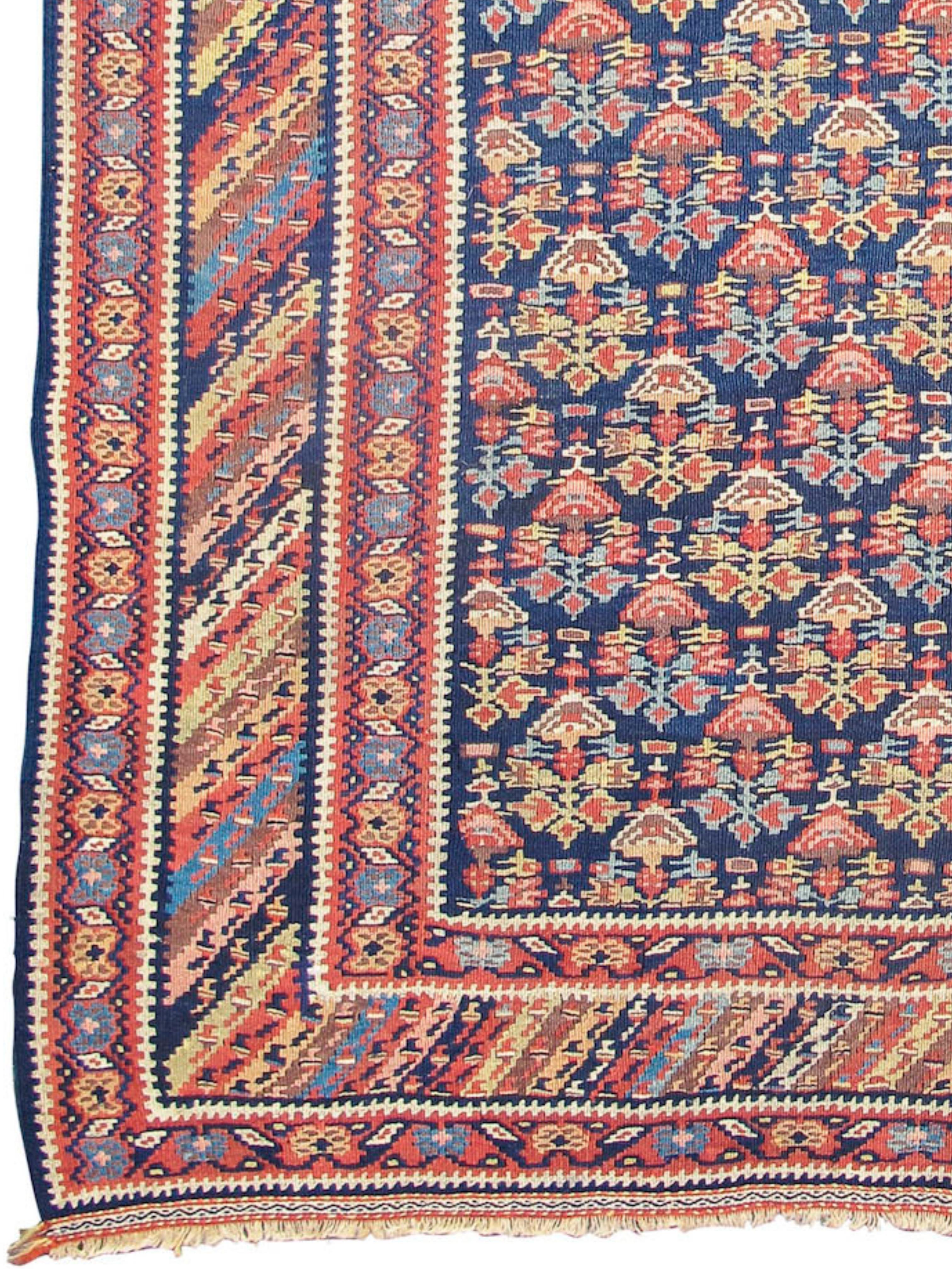 Persiano Kilim Bidjar, fine XIX secolo in vendita