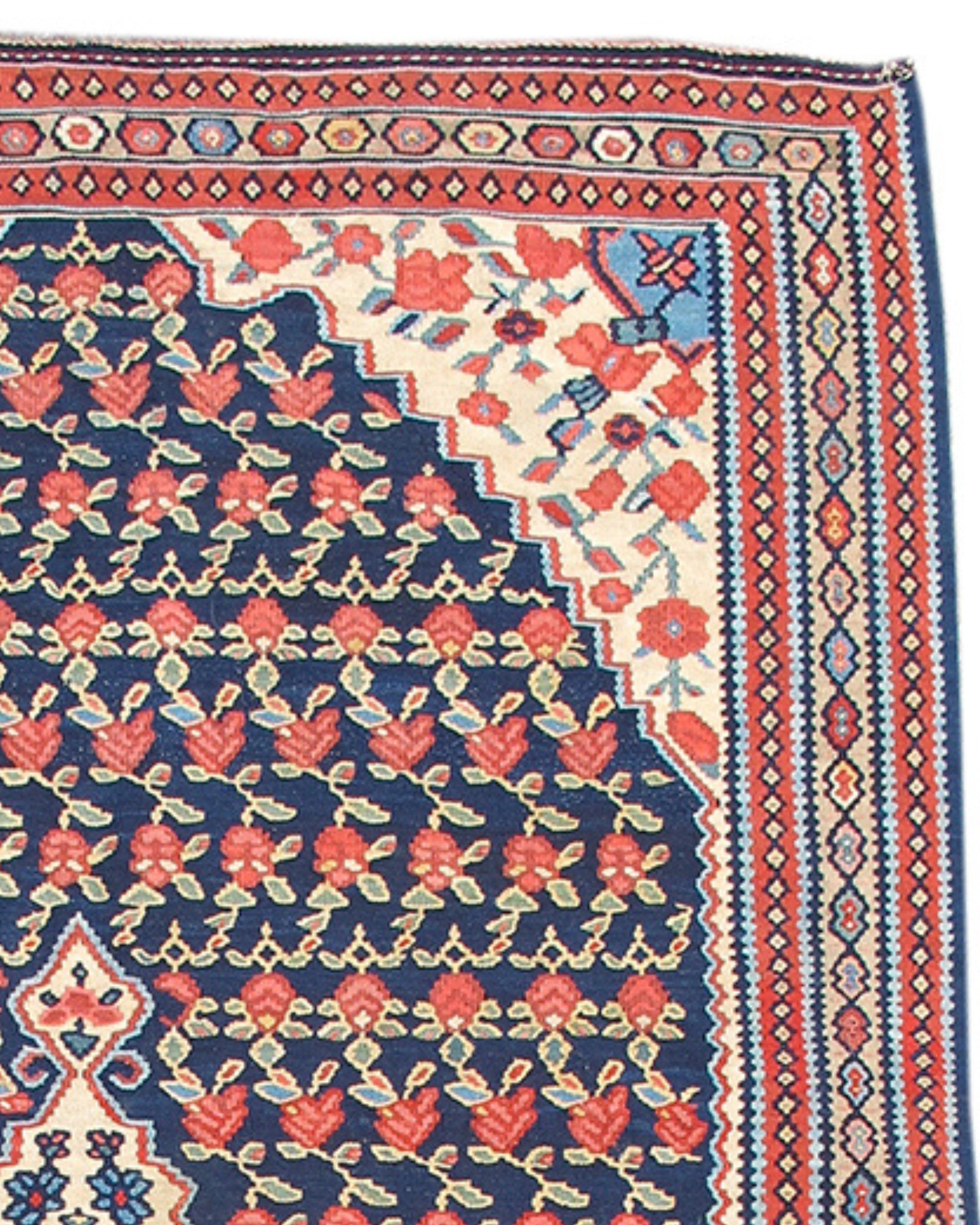 Hand-Knotted Bidjar Kilim Rug, Early 20th Century For Sale