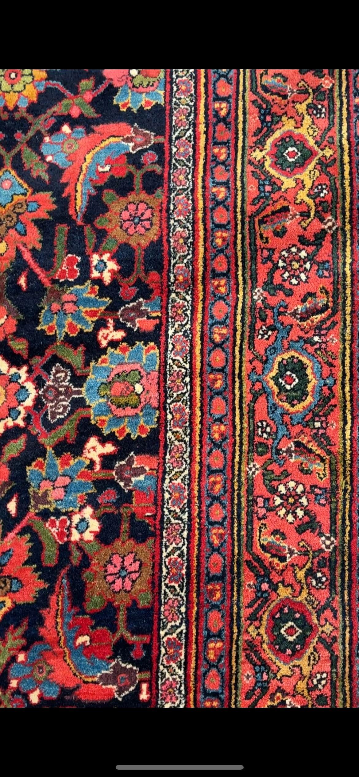 Persian Bidjar long rug, c. 1900 For Sale