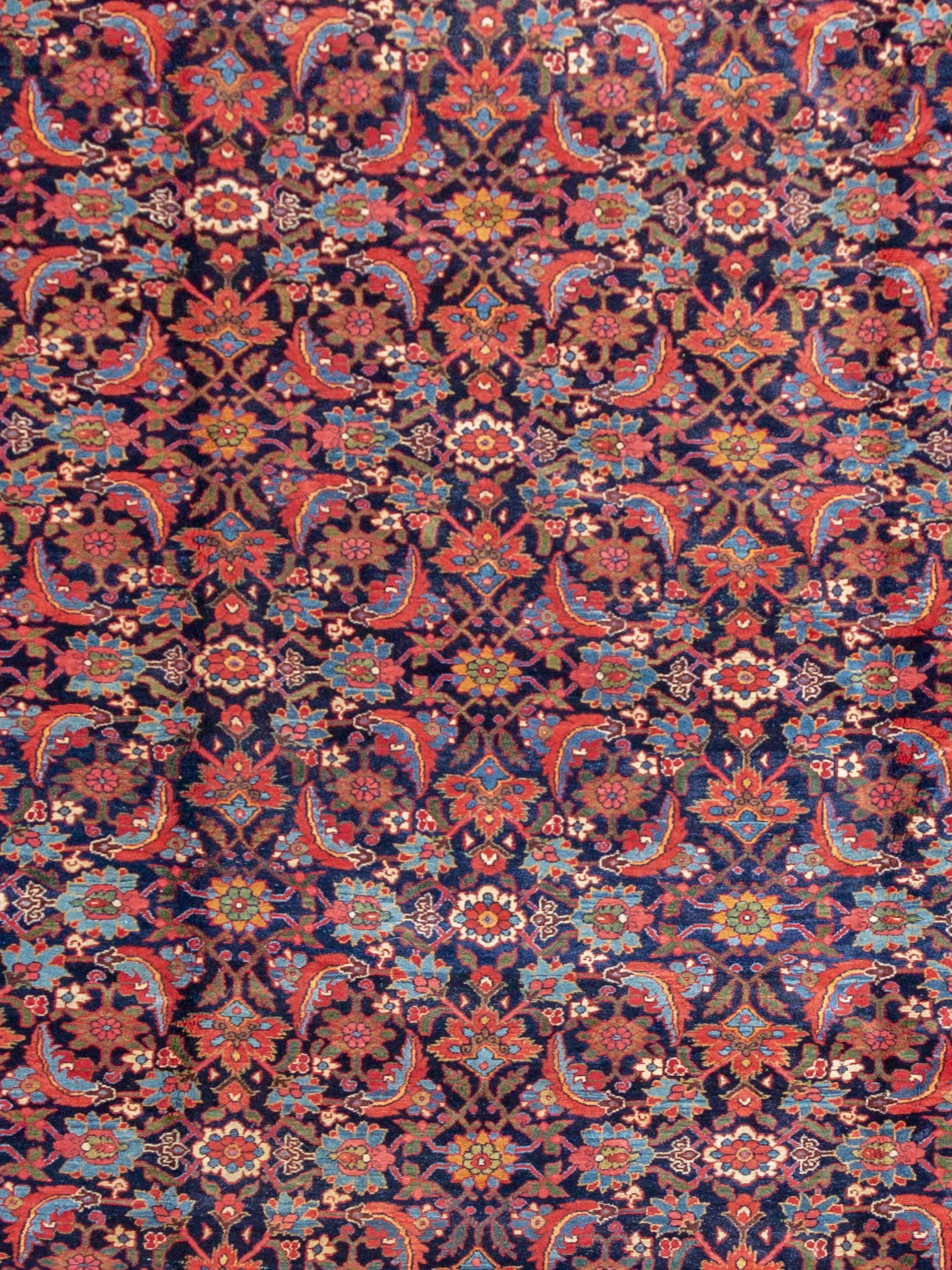 Bidjar long rug, c. 1900 In Good Condition For Sale In San Francisco, CA