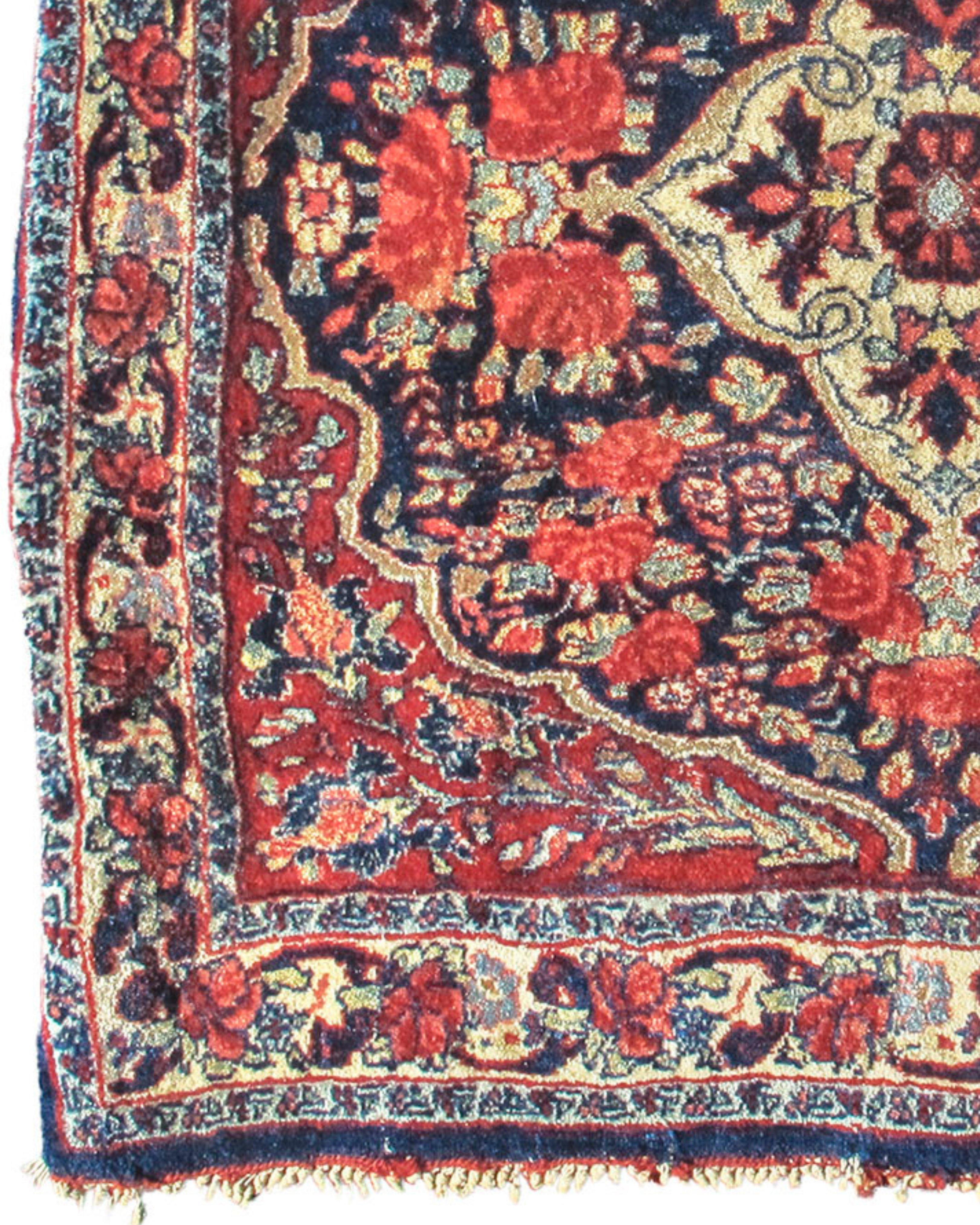 Hand-Knotted Bidjar Mat, Early 20th Century For Sale