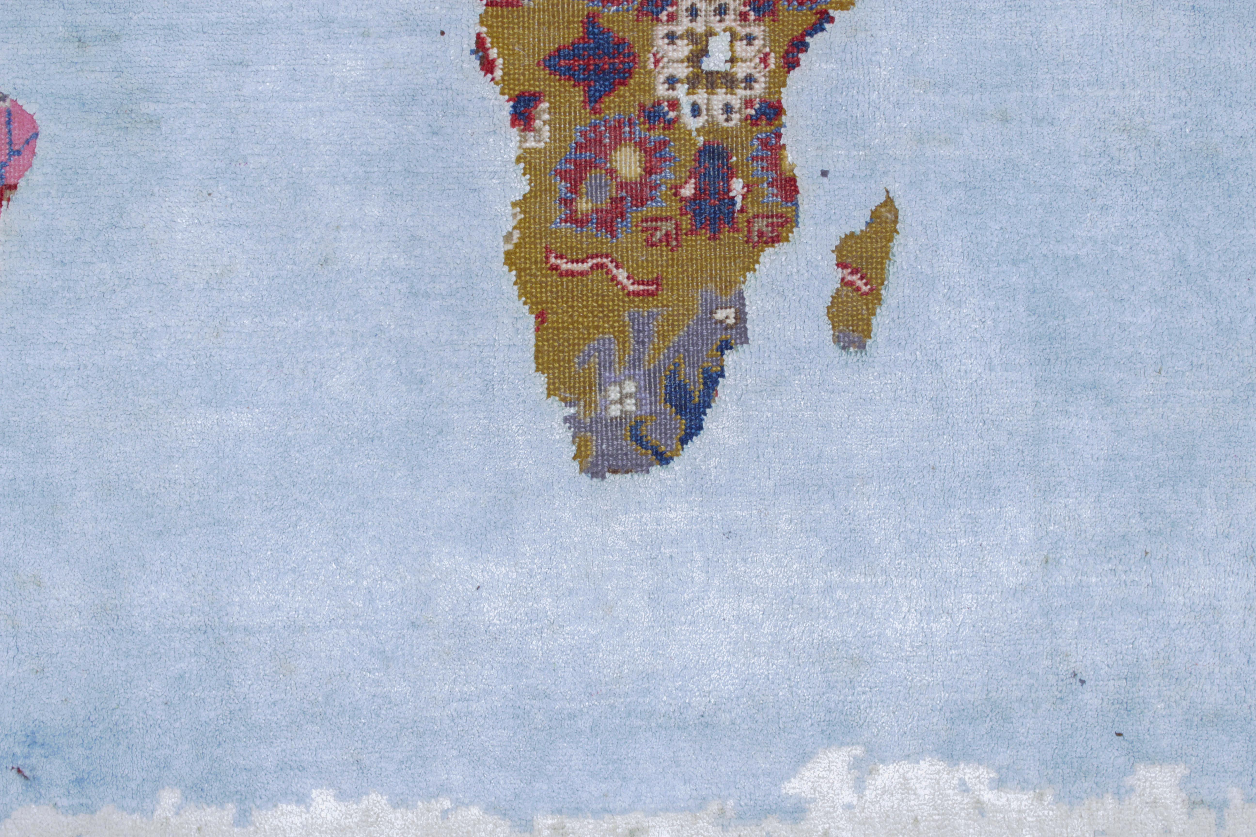 Néo-baroque Bidjar Paddington World Rug Map Day Version de Jan Kath