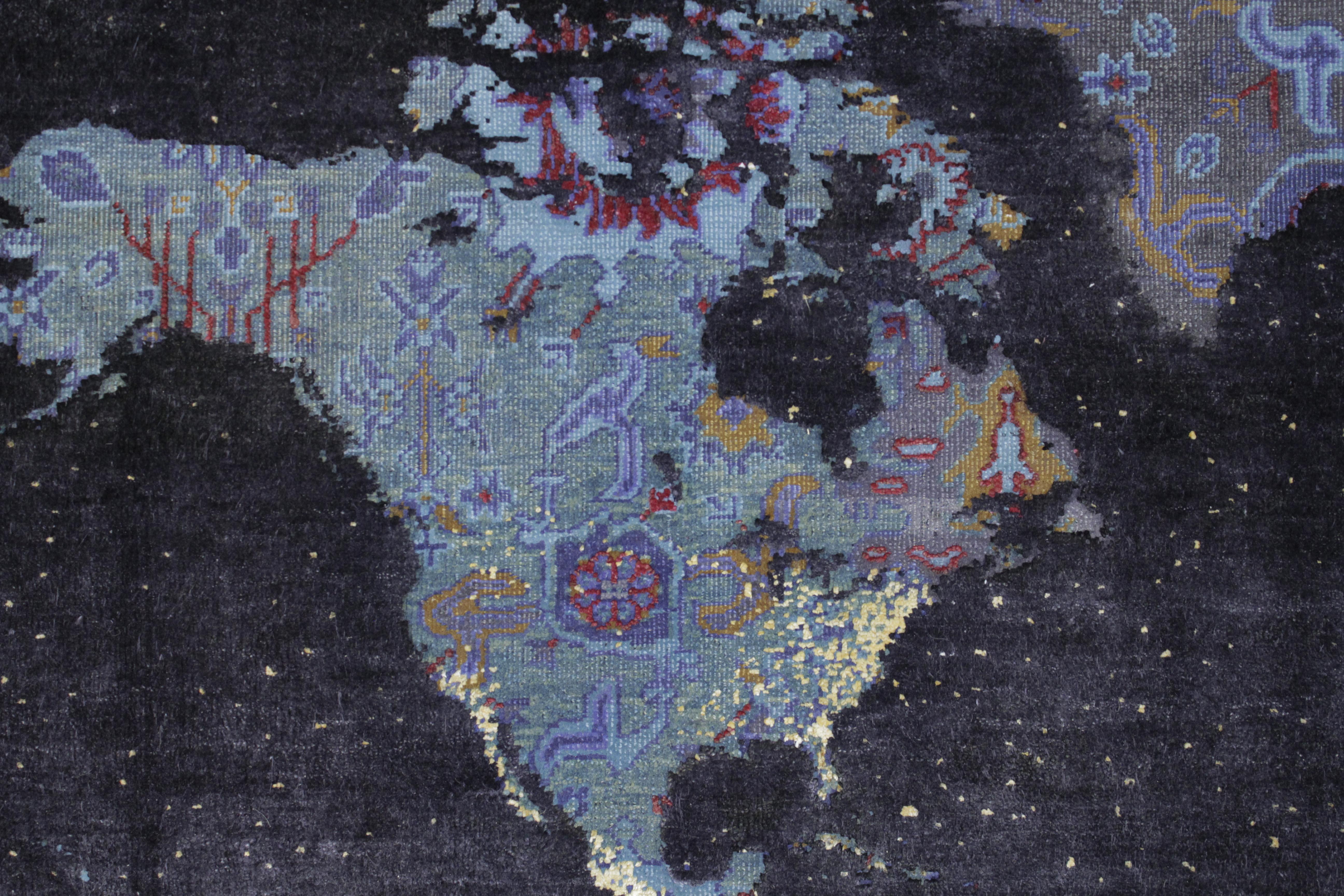 Baroque Revival Bidjar Paddington World Rug Map Night Version by Jan Kath