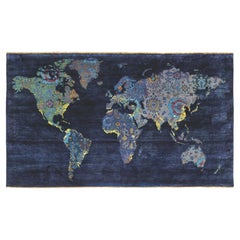 Bidjar Paddington World Rug Map Night Version by Jan Kath