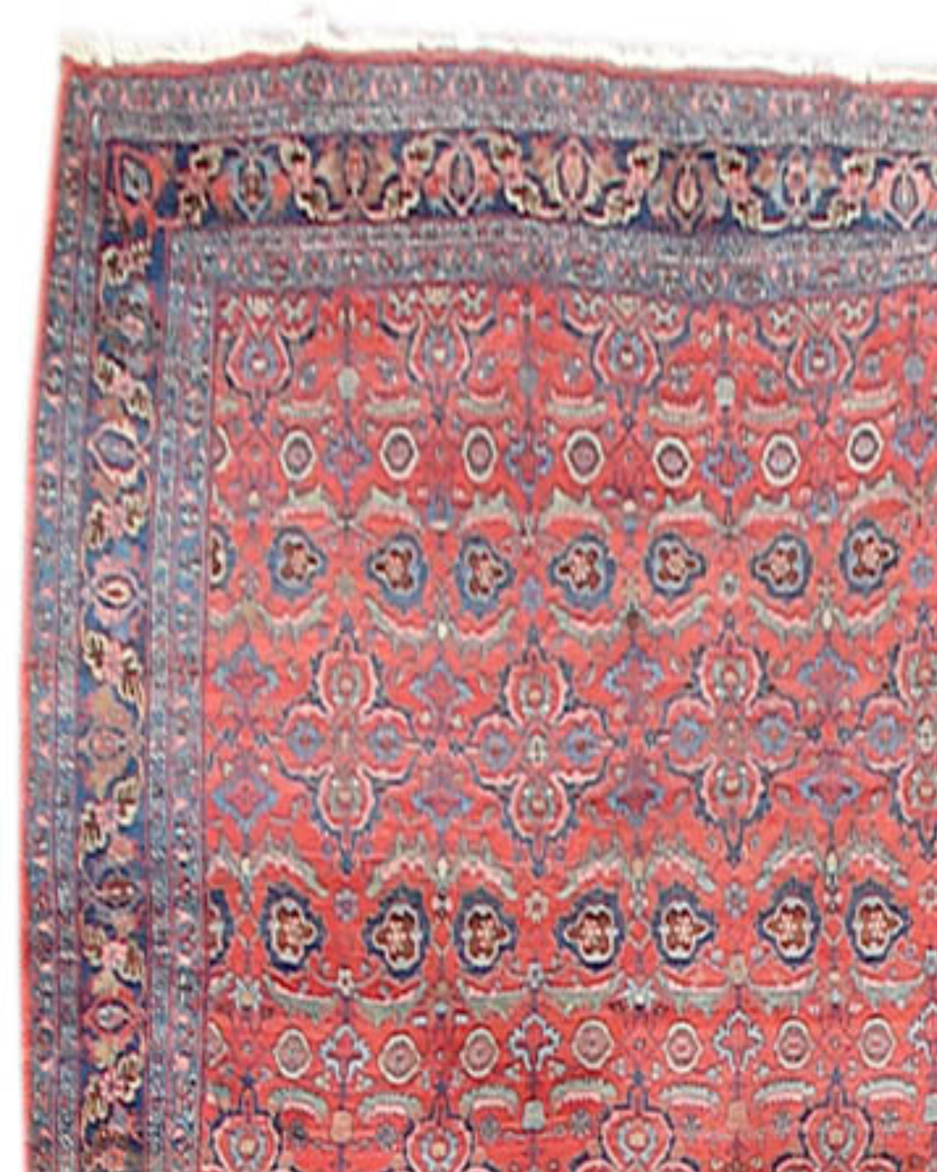 Hand-Knotted Large Antique Persian Bidjar Rug, Early 20th Century For Sale