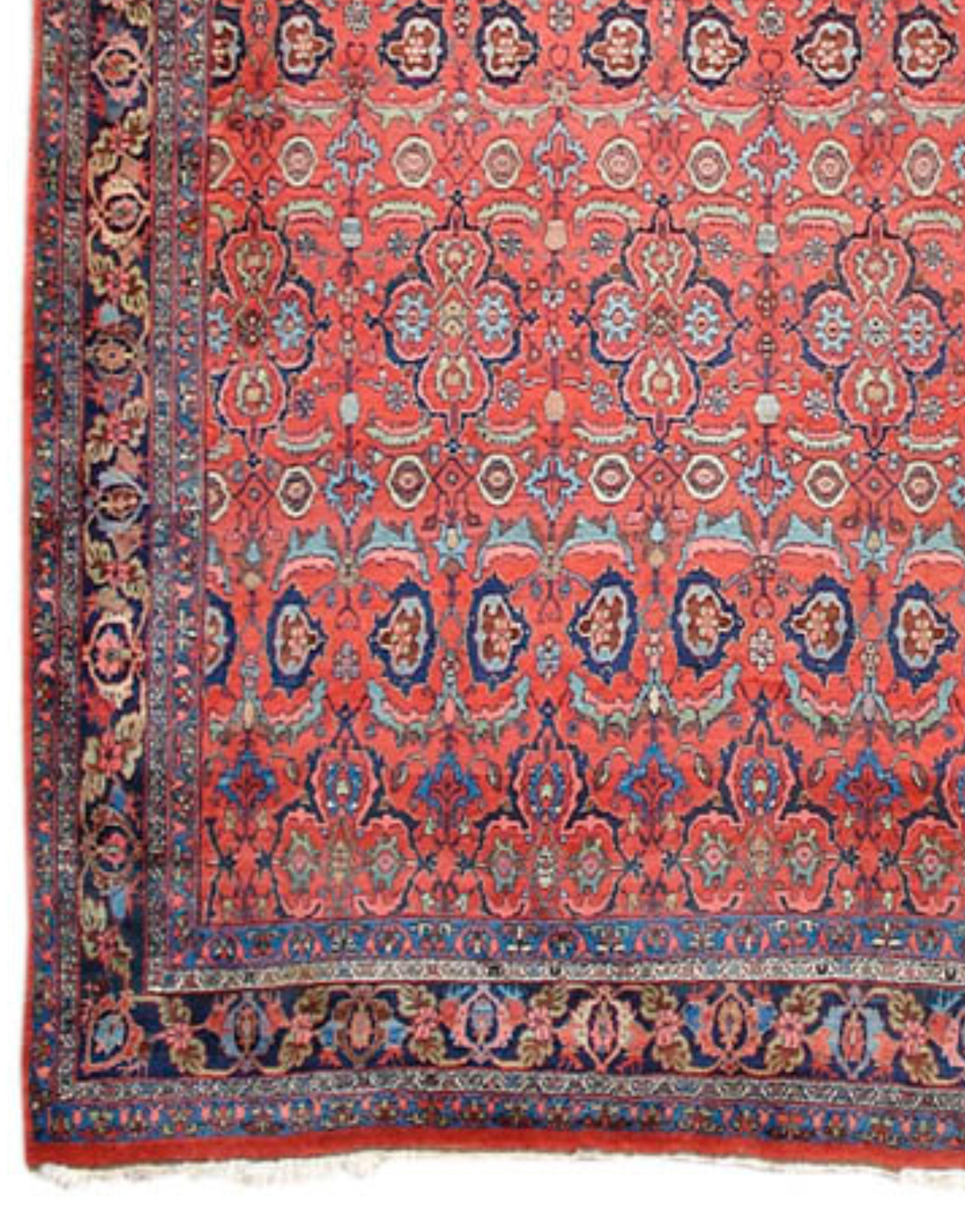 Large Antique Persian Bidjar Rug, Early 20th Century In Excellent Condition For Sale In San Francisco, CA