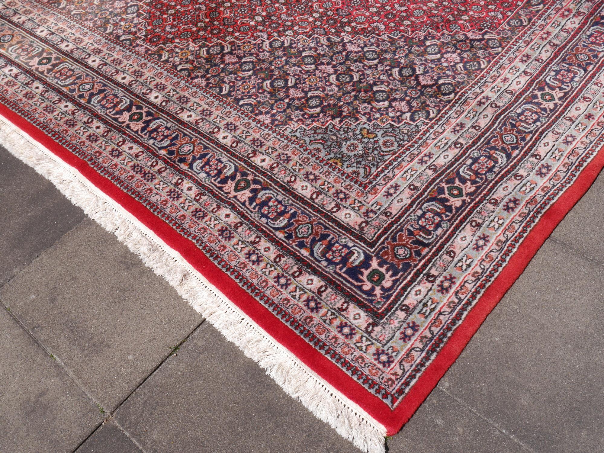 Orientalischer Bidjar-Teppich im Vintage-Stil, handgeknüpft, persisches Design, hergestellt in Indien im Angebot 1
