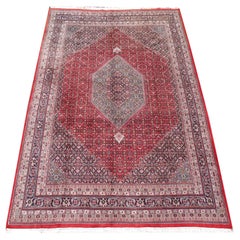 Tapis Bidjar oriental vintage noué à la main, design persan, fabriqué en Inde