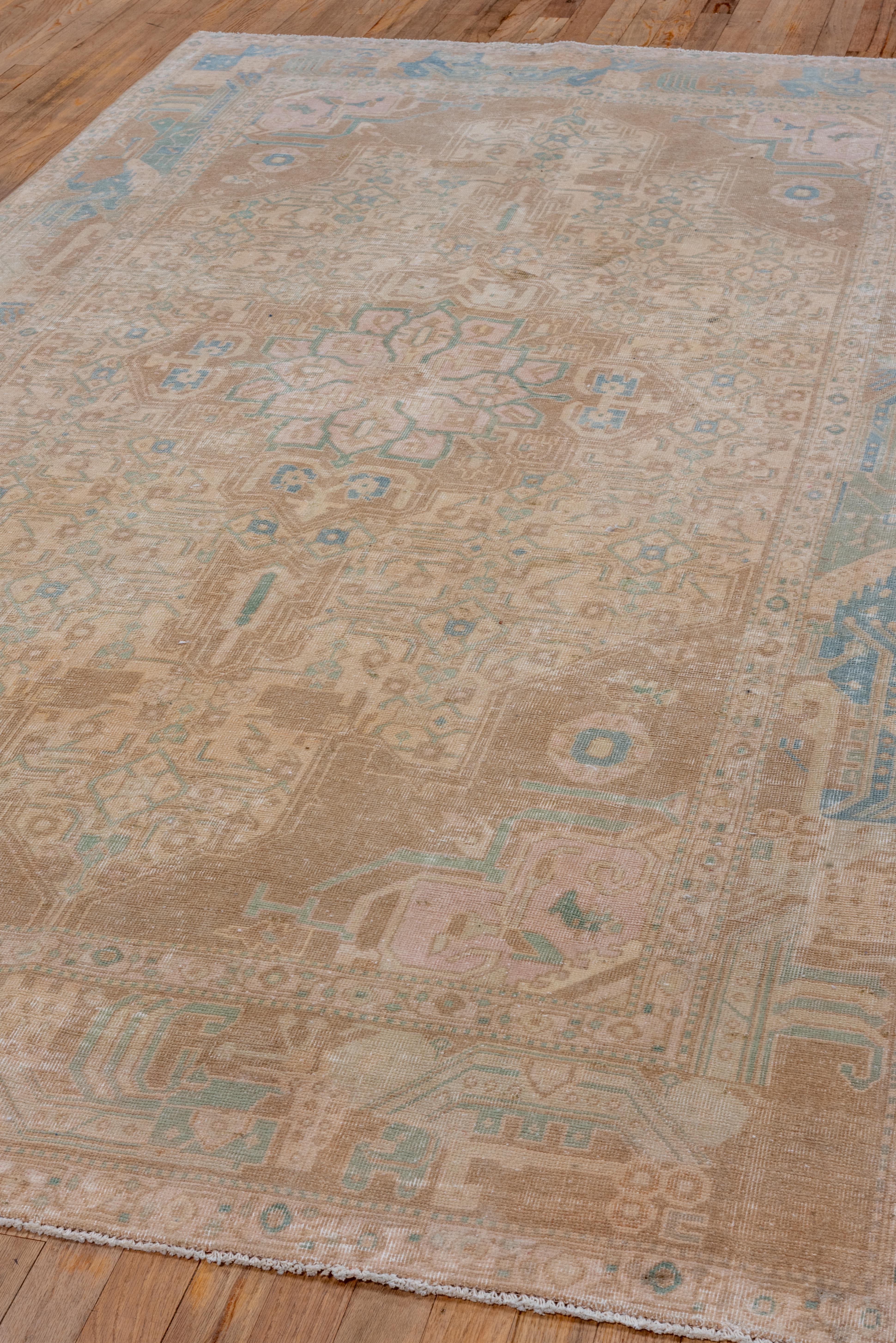 Tappeto Bidjar Soft Medallion in Blush e Sky in vendita 3