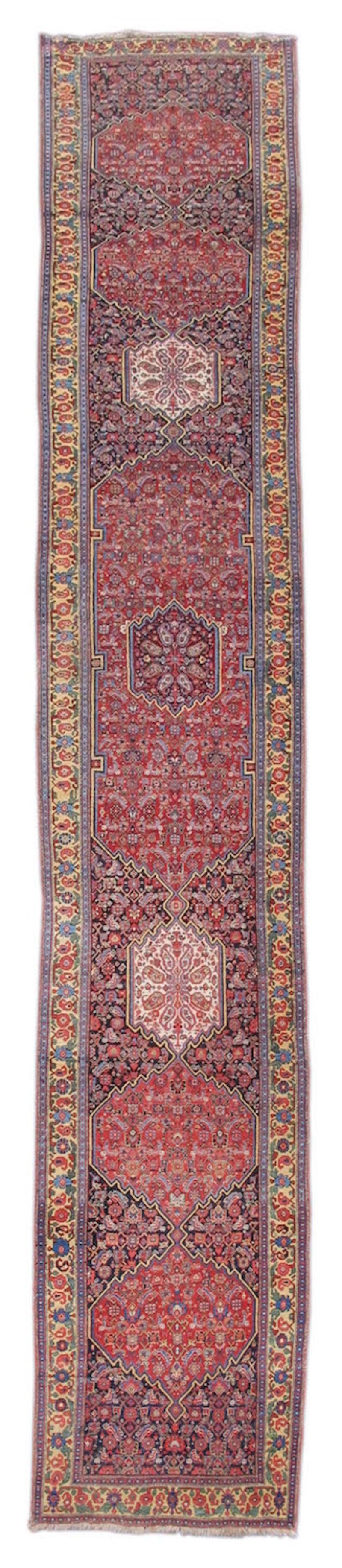 Hand-Woven Bidjar Runner For Sale