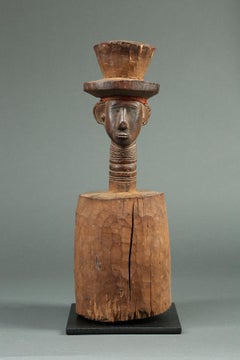 Bidjogo Tribal Altar Sculpture with Head, Guinea-Bissau, Africa
