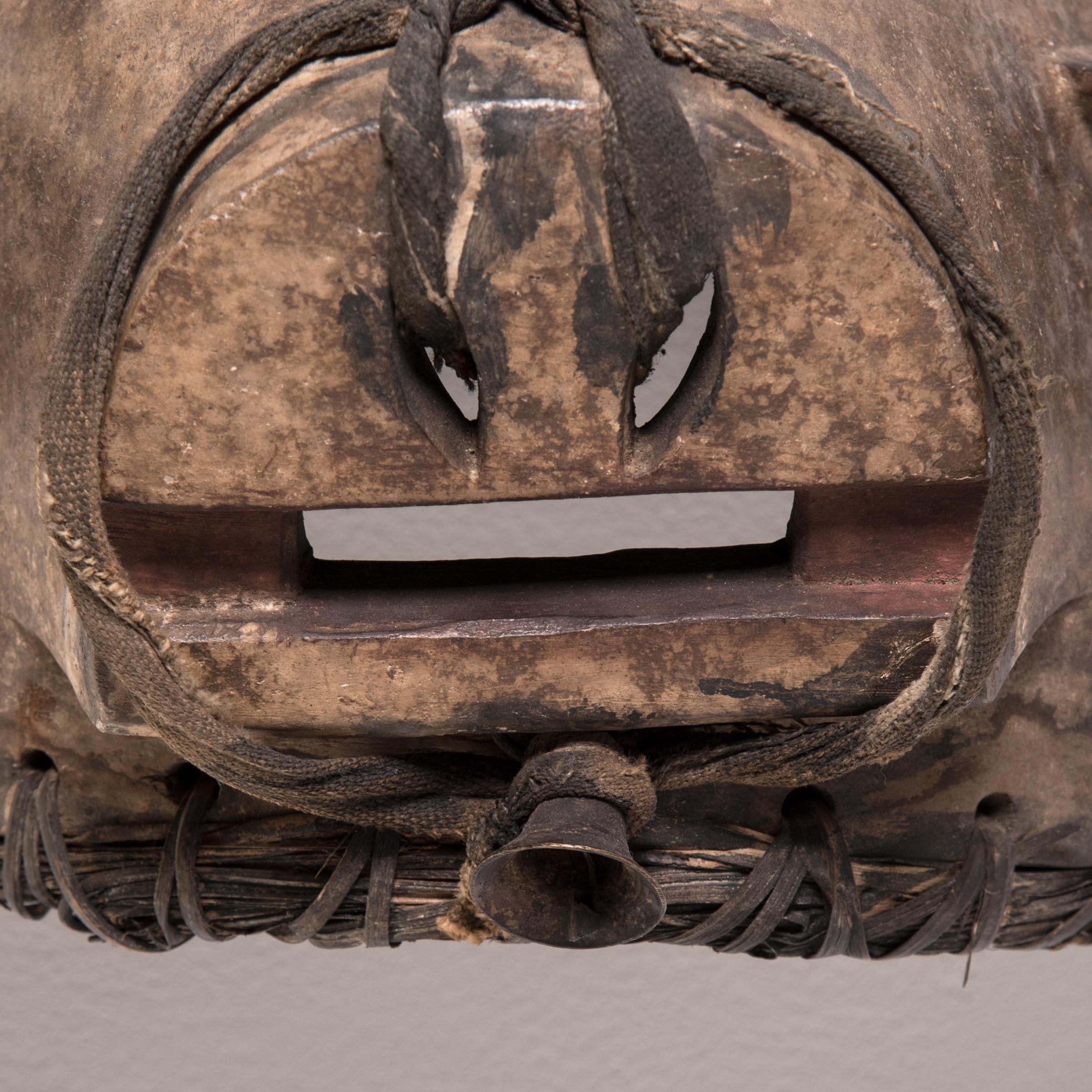 Máscara de buey de iniciación tribal bidjogo, c. 1900 Bisauguineano en venta