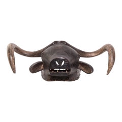 Antique Bidjogo Tribal Initiation Ox Mask