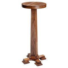Biedemeier Style Tall Walnut Pedestal Table
