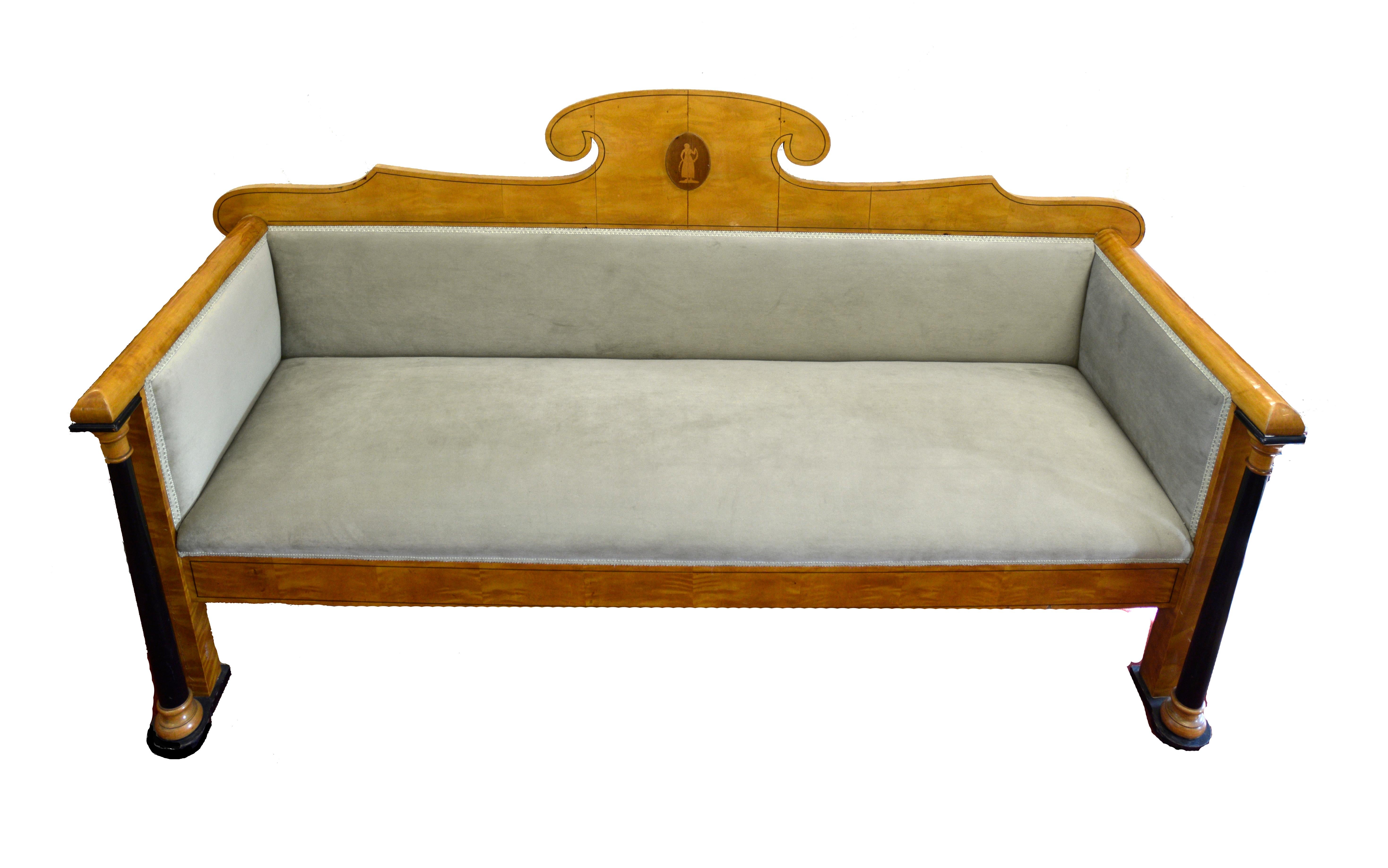 Aesthetic Movement Biedermeir Sofa - Bench Swedish 