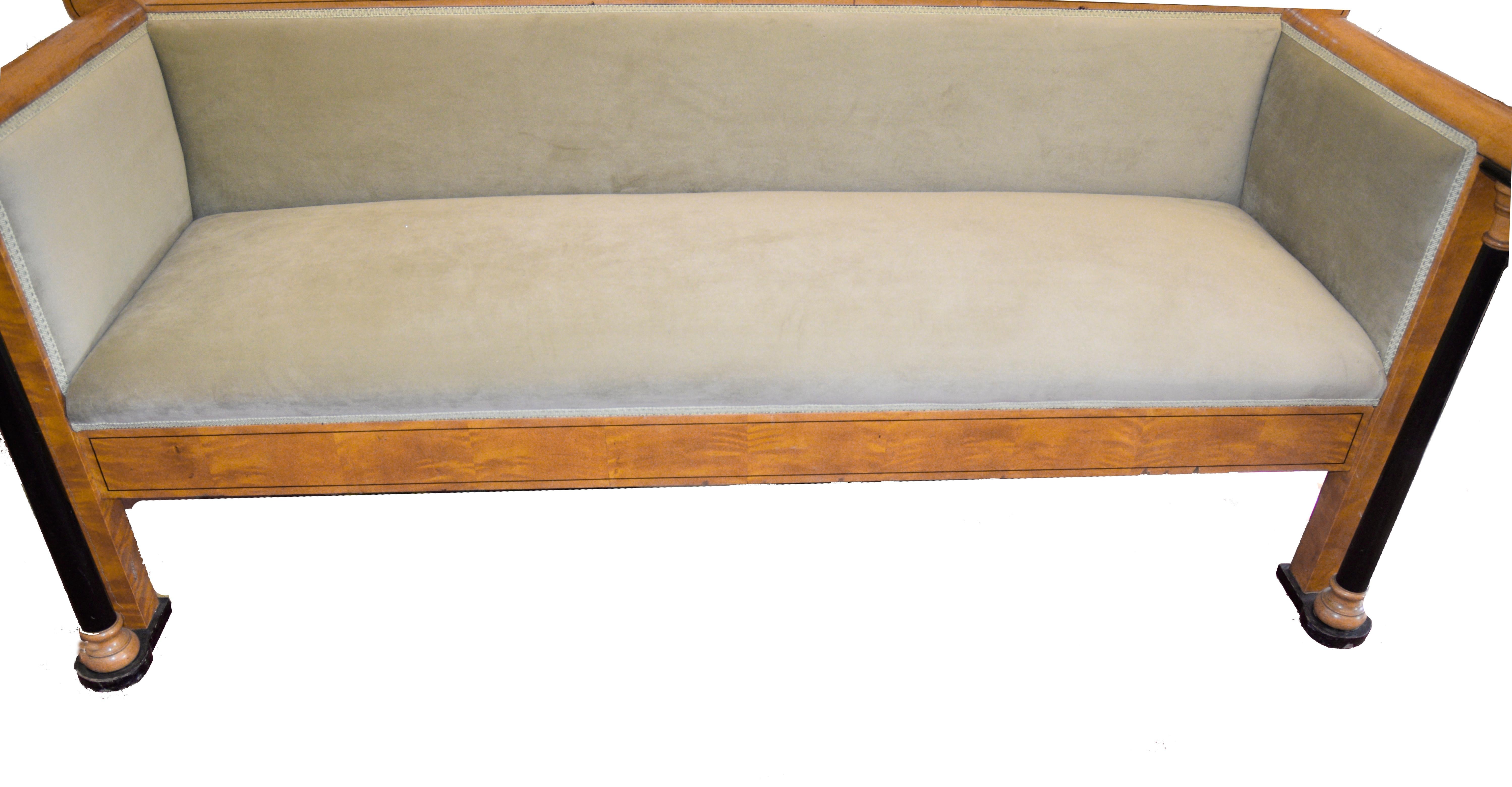 Maple Biedermeir Sofa - Bench Swedish 