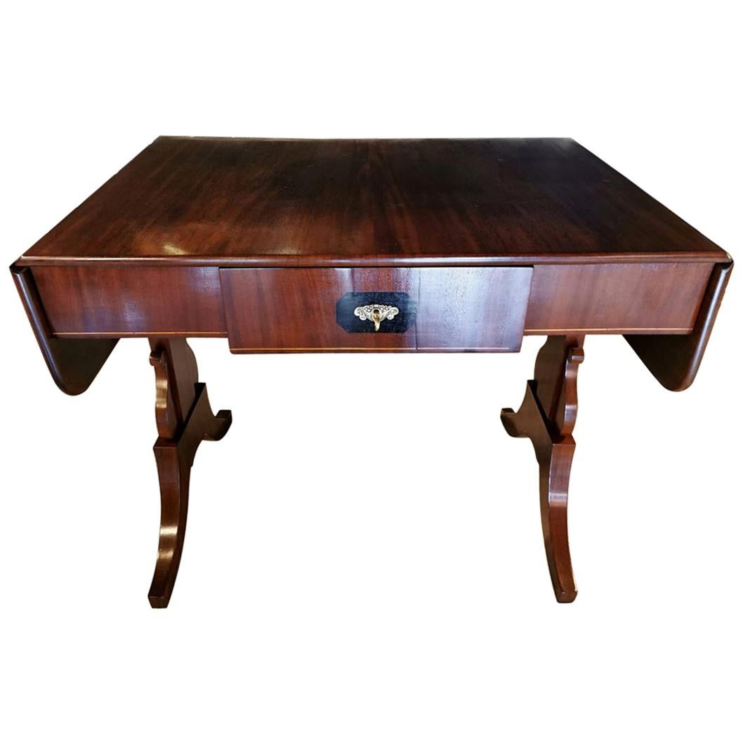 Biedermaier Writing Table in Light Wood  Denmark For Sale