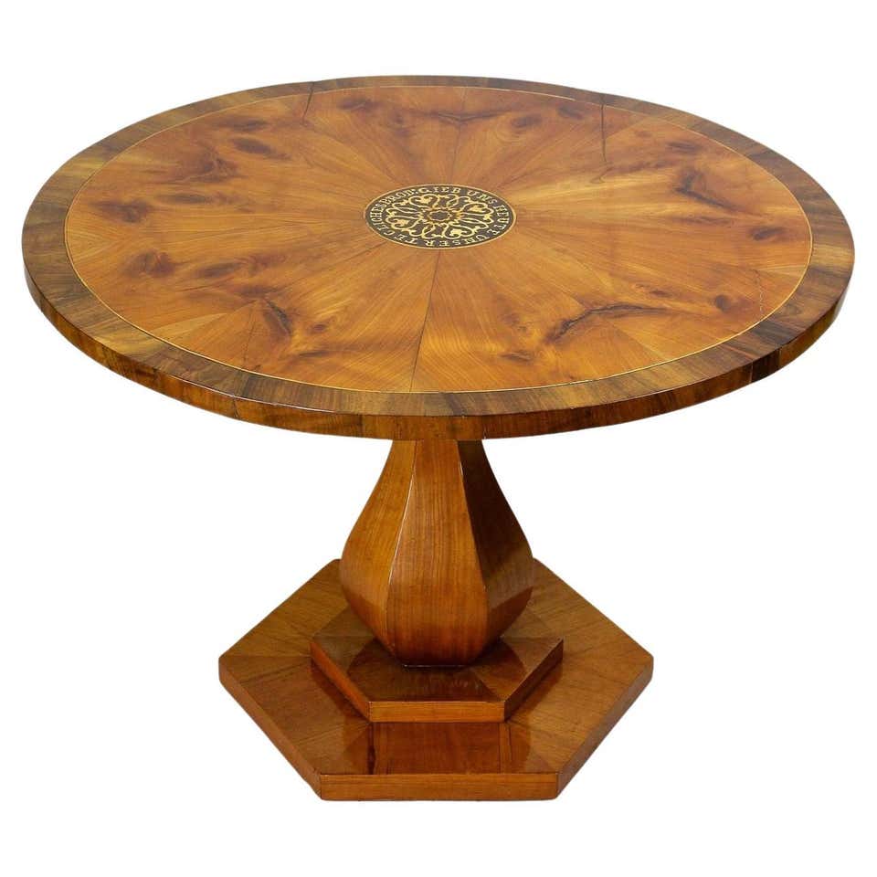 Light Brown Eclectic Center Table from the Late 19th Century in Shellac ...